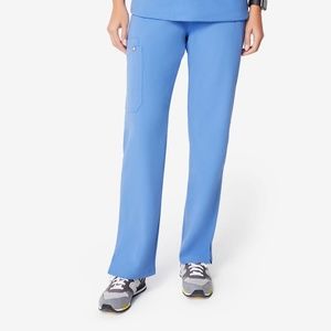 Figs Kade Cargo Scrub Pants in Ciel Blue